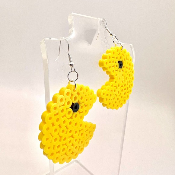 PacMan Earrings - Gamer Earrings - Retro Earrings - Perler Earrings - 90s Y2k - Picture 2 of 9